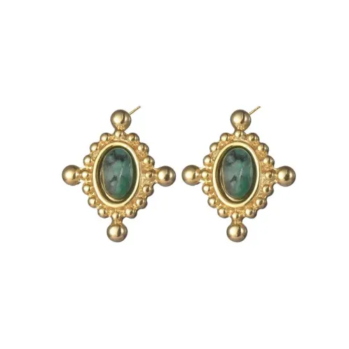 ETM667 Turquoise Inlay Earrings for Women Chic Fragrant Jewelry Accessories