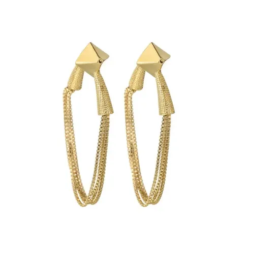 ETM757 Irregular Cone Chain Tassel Earrings Autumn/Winter Women's Fashion Jewelry