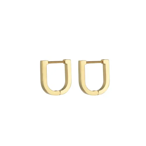 ETM721 Geometric Horseshoe-Shaped Stainless Steel Earrings Trendy Ear Accessories