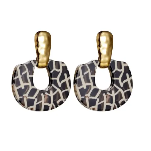 ETM623 Sleek Geometric Earrings Titanium Fashion Ear Accessories for a Modern Look