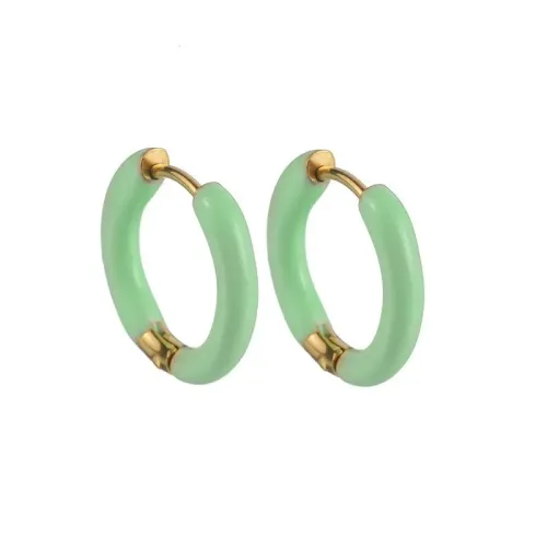 ETM708 Jelly Color Drop Oil Earrings for Women Chic OL Lady Studs
