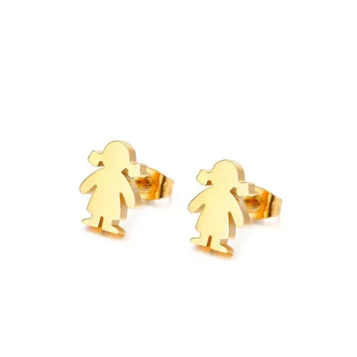 ETM832 Cute Cartoon Little Girl Stud Earrings Adorable Kids Jewelry Accessory