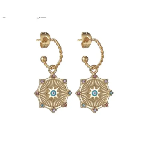 ETM551 Evil Eye Starburst Earrings for Women Mystical Protection Jewelry