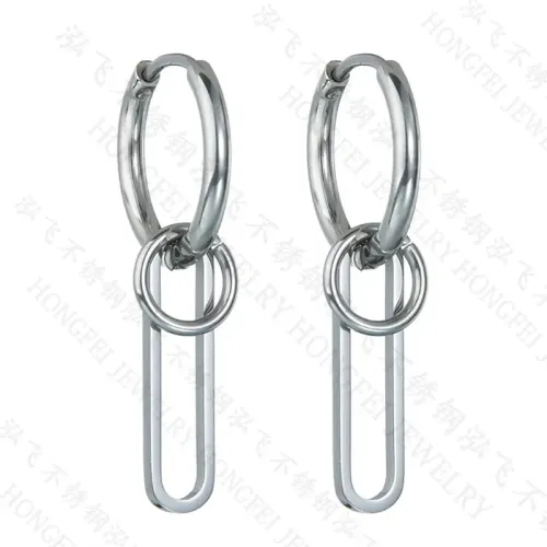 ETM743 Circle Pendant Earrings for Women Stainless Steel Fashion Jewelry
