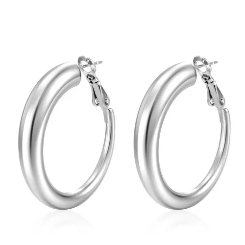 ETM503 Hollow Oil Pressure Earrings Stainless Titanium Steel Fashion Jewelry