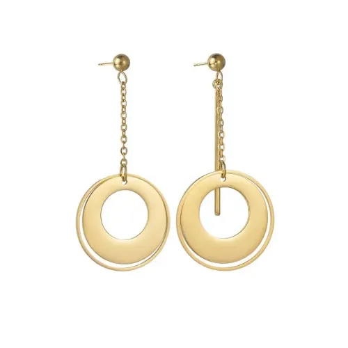 ETM650 Tassel Earrings for Women in 18K Gold Plated Stainless Steel Chic Jewelry Accessory