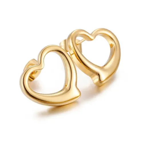 ETM834 Cute Heart-Shaped Stud Earrings for Women Charming Fashion Jewelry