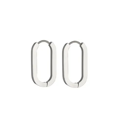 ETM732 Korean Hollow Oval Hoop Earrings for Women Chic Ear Studs Jewelry