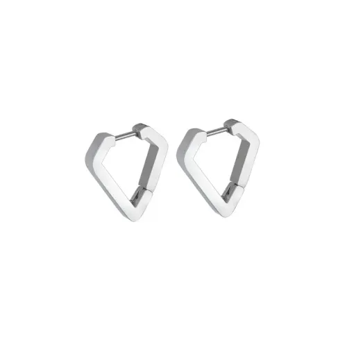 ETM713 Titanium Steel Heart Earrings Hip Hop Stainless Steel Jewelry for Women