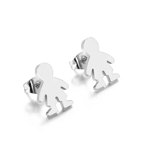 ETM823 Cute Cartoon Boy Stud Earrings Playful Kids Fashion Jewelry