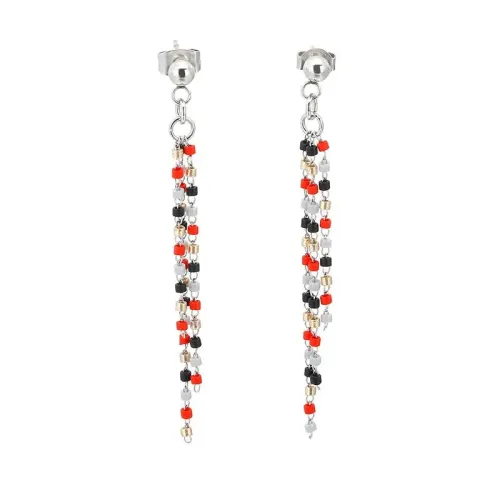 ETM281 Long Colorful Tassel Earrings for Women Chic Bohemian Ear Accessories