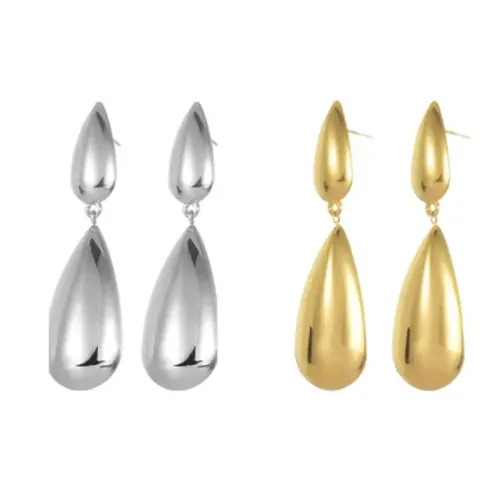 ETM641 Stainless Steel Teardrop Earrings for Women Elegant Stud Ear Jewelry