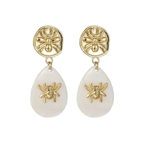 ETM555 18K Gold Plated Stainless Steel Water Drop Earrings New Traditional Chinese Style for Women