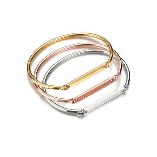 BTGM347 DIY Custom Engraved Bracelet Personalized Open bangle