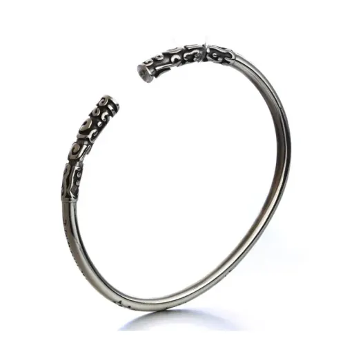 BTGM83 Unisex Monkey King Stainless Steel Bracelet Adjustable Gold Hoop Cuff