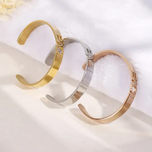 BTGM203 Love Open Cuff Stainless Steel Bracelet Perfect Mother's Day Jewelry Gift