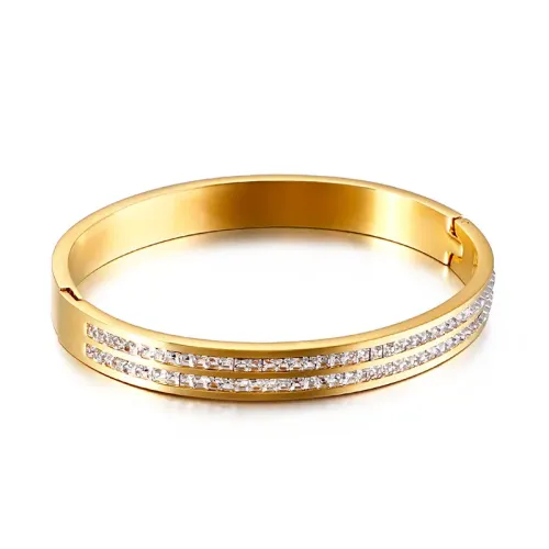 BTGM257 Elegant zircon Studded Open Bracelet Luxury Fine Jewelry Women