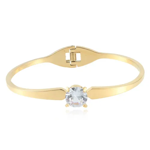 BTGM12 Elegant White Diamond Bracelet Women Stainless Steel