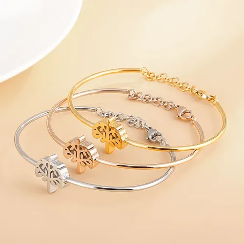 BTGM145 Hollow Life Tree Bracelet for Women Cute Girls' Bangle Accessory