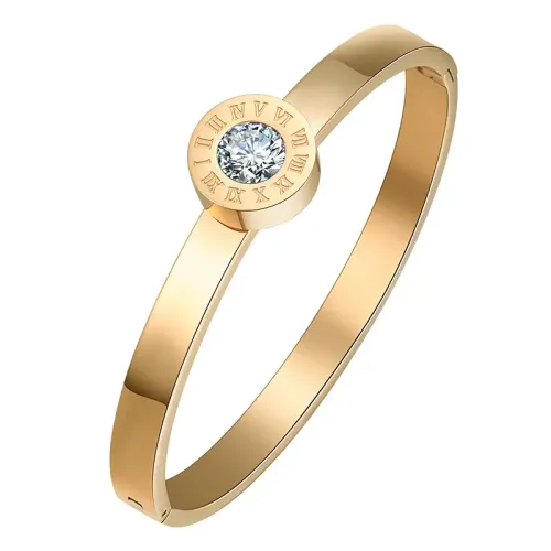 BTGM301 Birthstone Bracelet with Interchangeable Cubic Zirconia Roman Numerals Jewelry Accessory