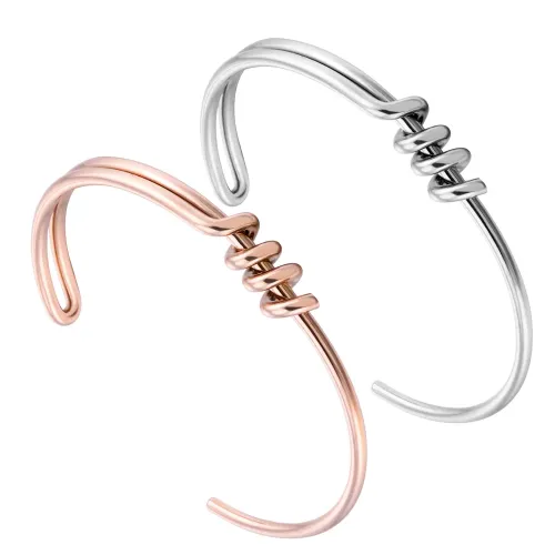 BTGM284 C-Spring Rose Gold Stainless Steel Bracelet Chic Jewelry Accessory