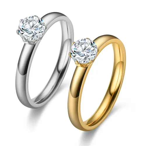 RTM3347 Elegant Ladies Diamond Stone Pair Tail Ring Couples' Matching Bands