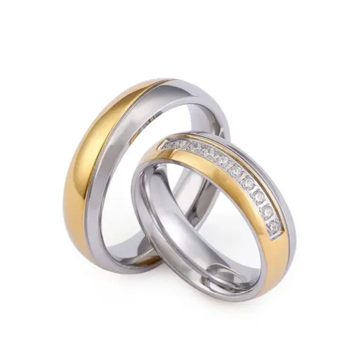 RTM3120 Titanium Steel Couple Rings Stylish Jewelry for Men Women