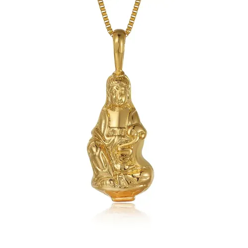 NTM4120 Guanyin Bodhisattva Pendant National Titanium Steel Ornament for Spiritual Elegance