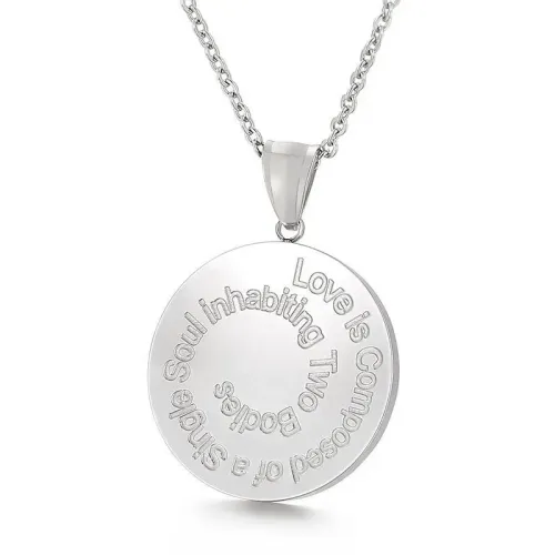 NTM4064 Colorful Round Pendant Chic Stainless Steel Jewelry Piece