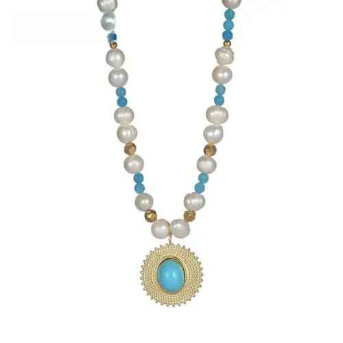 NTM4171 Bohemian Ethnic Handmade Beaded Box Clavicle Chain Women's Fashion Necklace