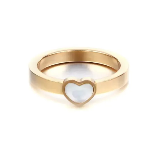 RTM2953 Chic Heart-Shaped Shell Love Ring Titanium Steel Women's Jewelry