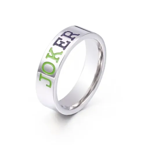 RTM3364 Enamel English Couple Rings Stainless Steel Jewelry Lovers