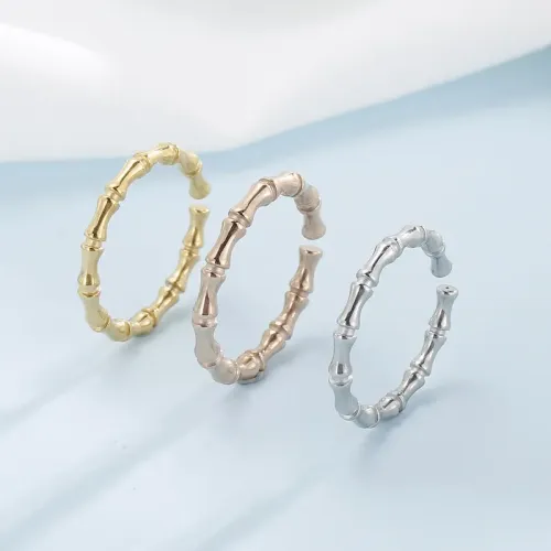 RTM2940 Unisex Open Joint Bamboo Ring Stylish Adjustable Ring for Men and Women