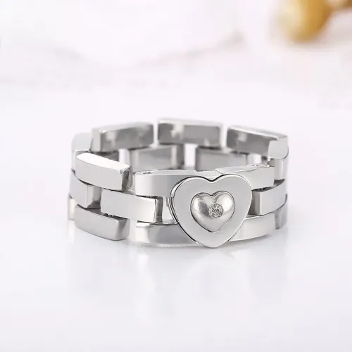 RTM3026 Deformable Heart-Shaped Titanium Steel Ring Unisex Stainless Steel Watch Strap Chain