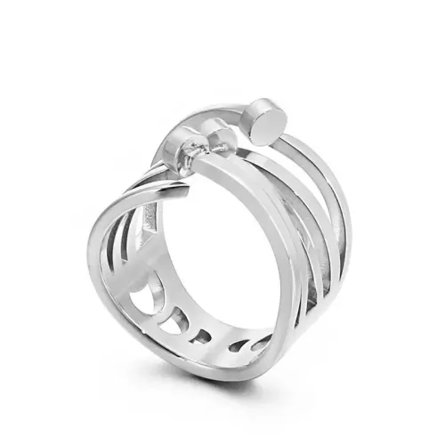 RTM3019 Women's Titanium Steel Joint Hollow Ring Simple Elegant Ladies' Band
