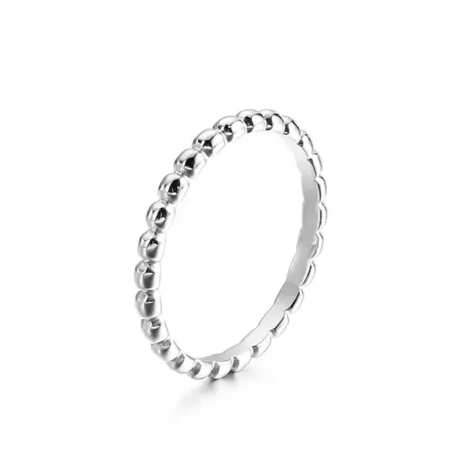 RTM3131 Sleek Titanium Steel Ball Chain Ring Modern Unisex Jewelry Accessory