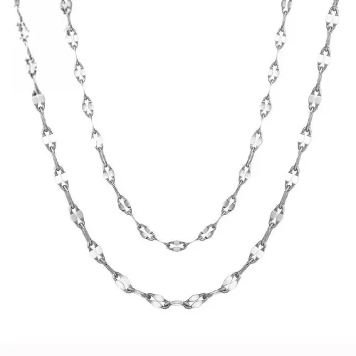 NTM4195 DIY Lip Chain Butterfly Tile Necklace 304 Stainless Steel Clavicle Sweater Chain