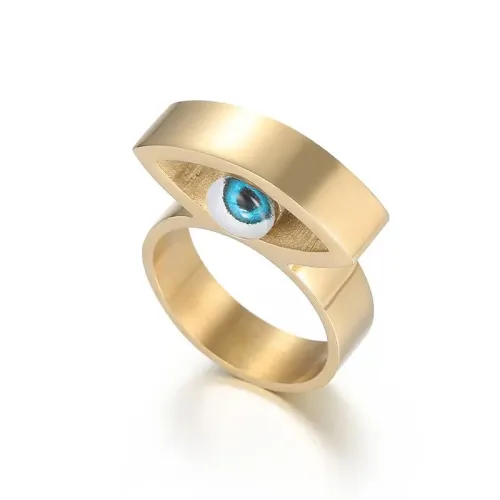 RTM3255 Unisex Titanium Steel eve eye Rings High-Quality Accessories for Women