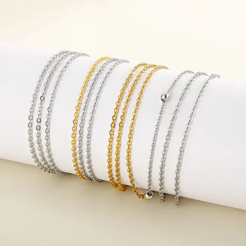 NTM4206 Men's Women's Stainless Steel Three-Layer Sweater Chain Jewelry