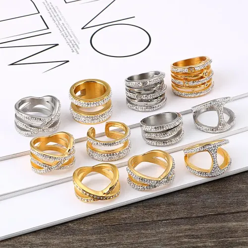 RTM2944 Luxurious Sticky Diamond Women's Ring Elegant Jewelry for Her