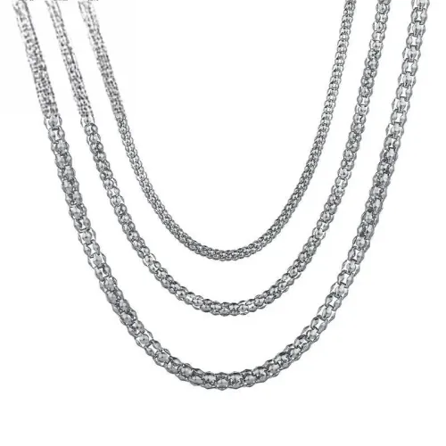 NTM4192 Corn Chain Necklace Unisex 304 Stainless Steel Durable Corn Chain
