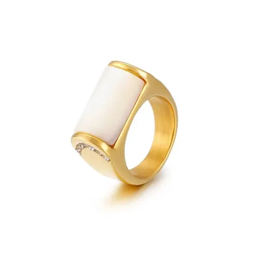 RTM3295 Elegant Women's Shell Ring Durable Titanium Steel Fashion Jewelry