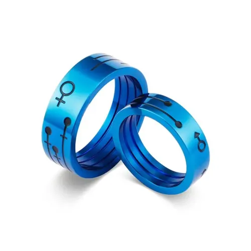 RTM2947 Durable Titanium Stainless Steel Couple Rings Timeless Jewelry