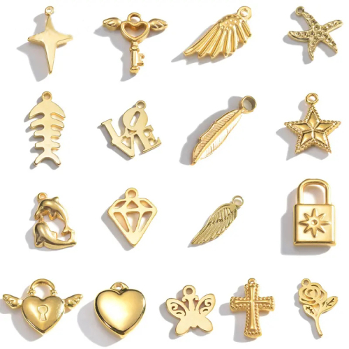 NTM4198 LOVE Wings Cross Pendant Stainless Steel Love Jewelry Accessories