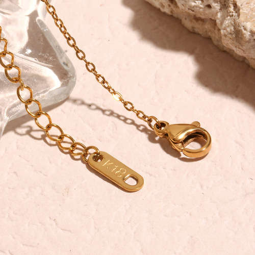 NTSMJ508 18K Gold Plated Stainless Steel Engraved Sun Pendant Necklace for Women Elegant Jewelry