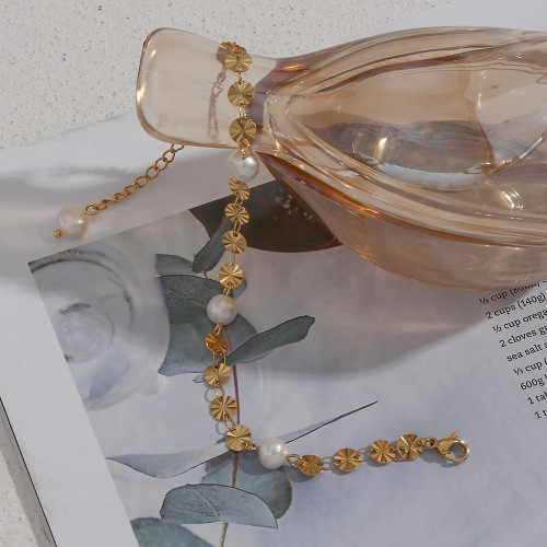 NTSMJ88 Wholesale Snowflake Freshwater Pearl Bracelet and Necklace Set for Women Elegant Jewelry