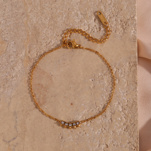 NTSMJ246 Stainless Steel Eyelash Zircon Pendant Necklace Set for Women Elegant Jewelry