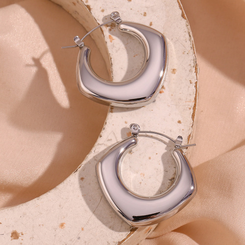 ETSMJ481 Stainless Steel Hollow Geometric Earrings Women's Fashion Jewelry
