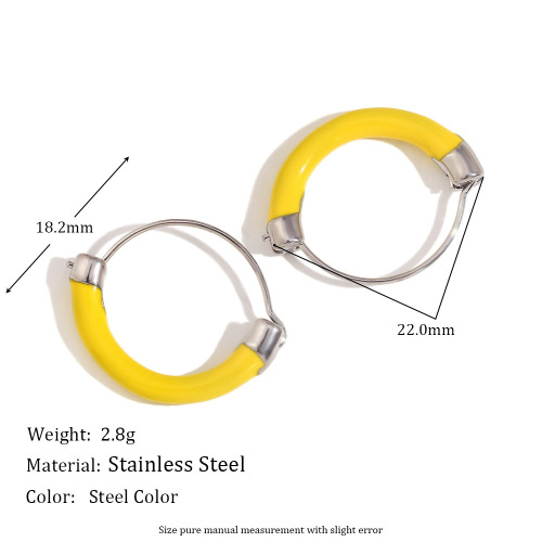 ETSMJ361 18K Gold Plated Stainless Steel Geometric Drop Earrings Women's Fashion Jewelry Collection