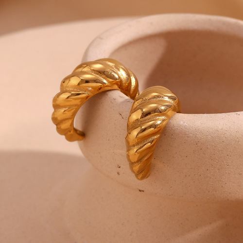 ETSMJ714 18K Gold Plated Stainless Steel Mini Croissant Ear Cuffs Women's Fashion Jewelry